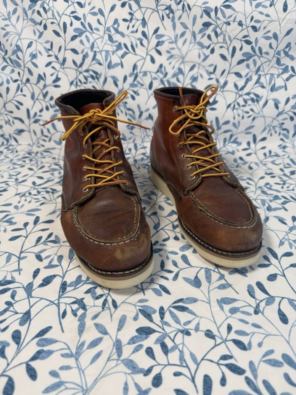 Red Wing Shoes Moc Toe Heritage Boots Men Size 8.5 Brown WorkWear Lace Up